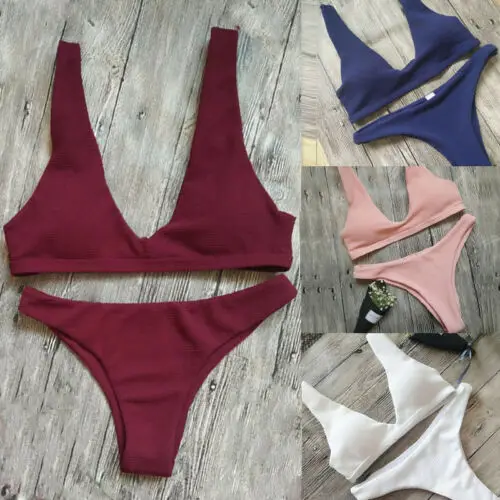 

Swimwear Women Padded Bandage Swimsuit Beachwear Bathing Push-up Bikini Set