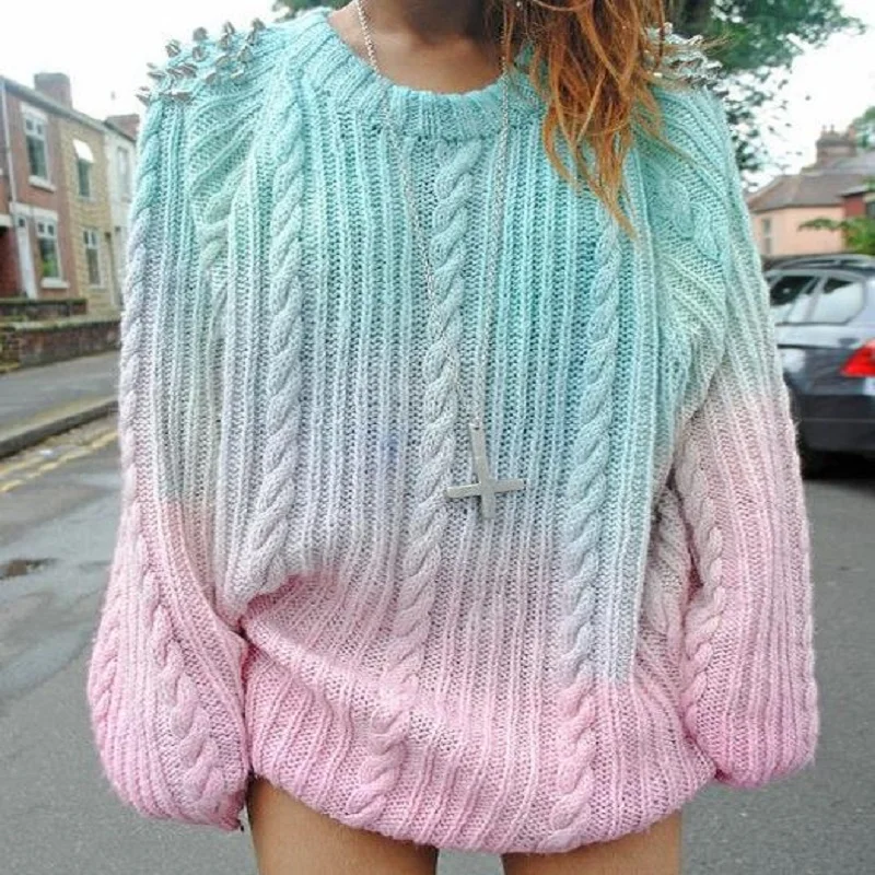 bright pink turtleneck