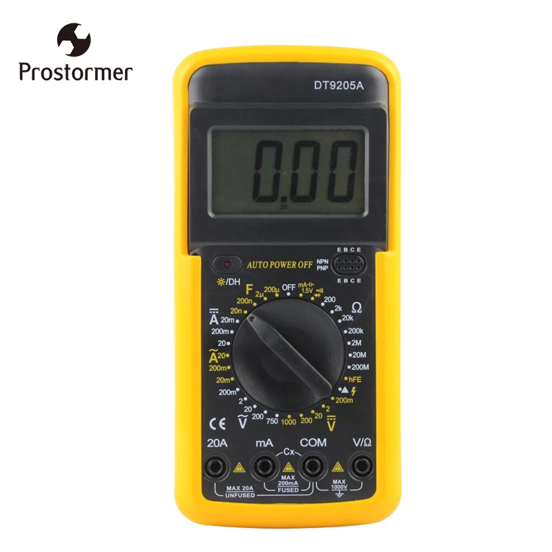 

Prostormer LCD Digital Multimeter Capacitance measurement Voltmeter Ammeter Ohm Tester Electronic Tester LCD Display AC/DC
