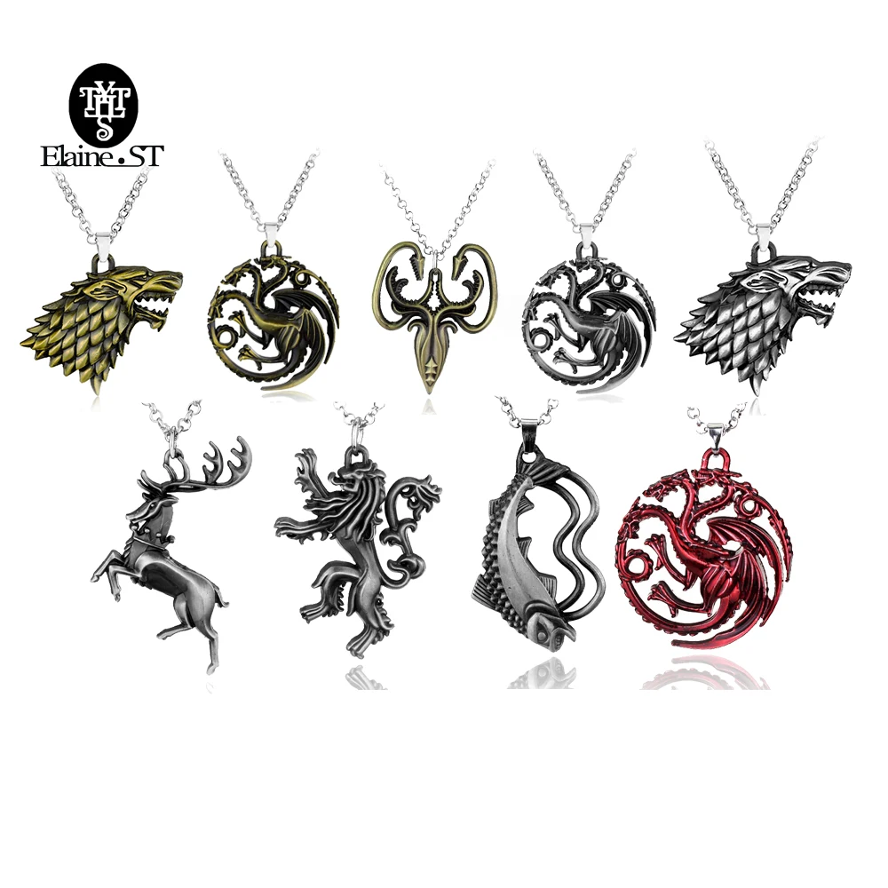 Game Of Thrones House Stark Lion Wolf Dragon Deer Lannister