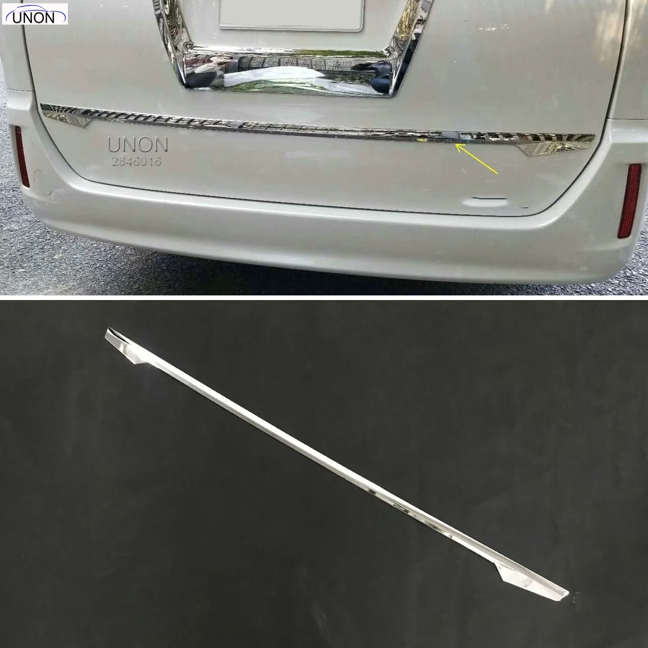 

Auto rear trunk trim, tail door sticker For Toyota voxy 2018, abs chrome, auto accessories