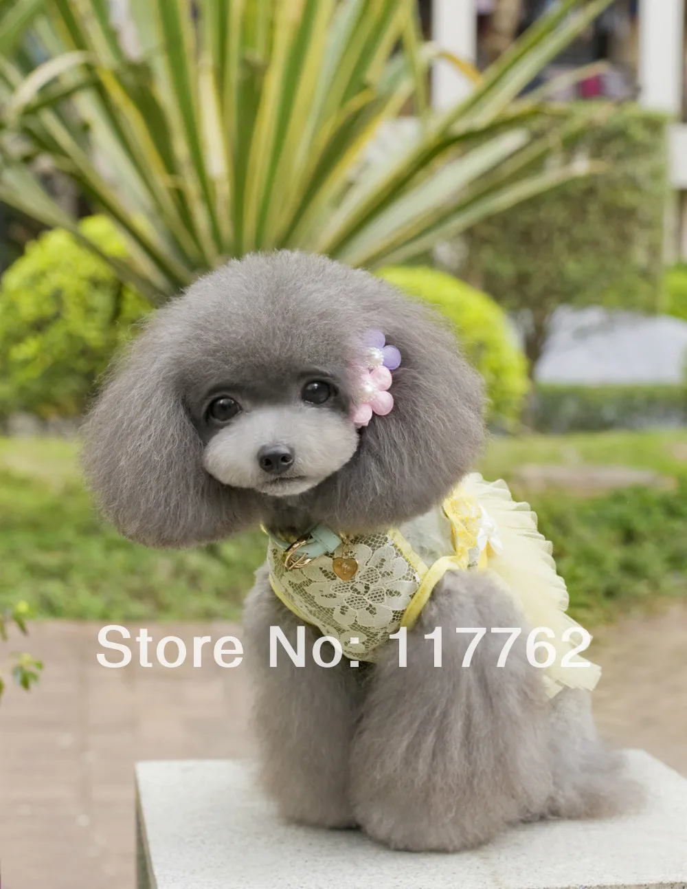 Розничная, новые кружевные цветы юбка домашних собак платье собак пальто любимчика пальто