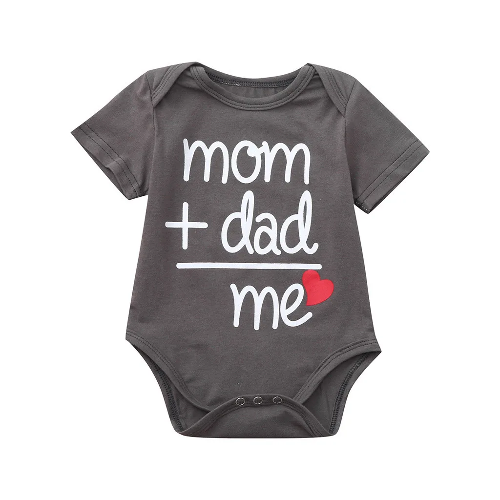 

New Born Baby Clothes Summer 2019 Letter Printed Baby Rompers Infant Boys Girls Short Sleeve Jumpsuit Romper Baby Costume #BL5