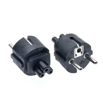 

EU CEE7 Power Cable plug adapter EU PLug to IEC320 C5 Clover Leaf adapter plug for laptop charger,Schuko plug to desktop adapter