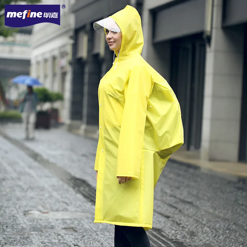 Long Raincoat Eva Thick Rainwear Universal Lady Men Rain Coat