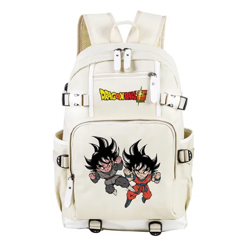 Style 6 Dragon Ball Z Son Goku бежевая сумка для книг рюкзак для ноутбука вещевой мешок для путешествий школьная сумка, рюкзак для мальчиков и девочек дневной пакет с usb-портом - Цвет: Style 6