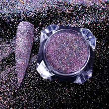 Голографический фиолетовый блеск для ногтей голографический лазер Блестящие Блестки порошок пигмент пайетки маникюр Дизайн ногтей украшения