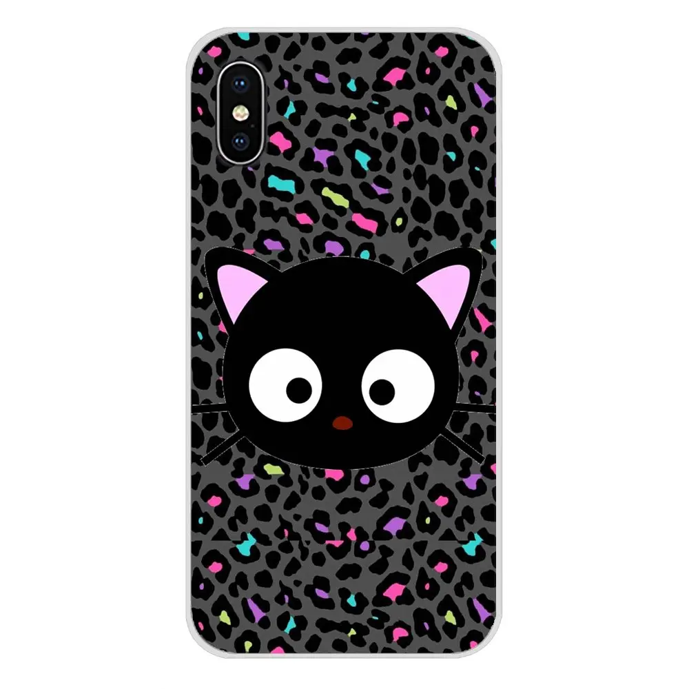 Для Apple iPhone X XR XS MAX 4 4S 5 5S 5C SE 6 6S 7 8 Plus ipod touch TPU Прозрачный чехол милый kawaii черный