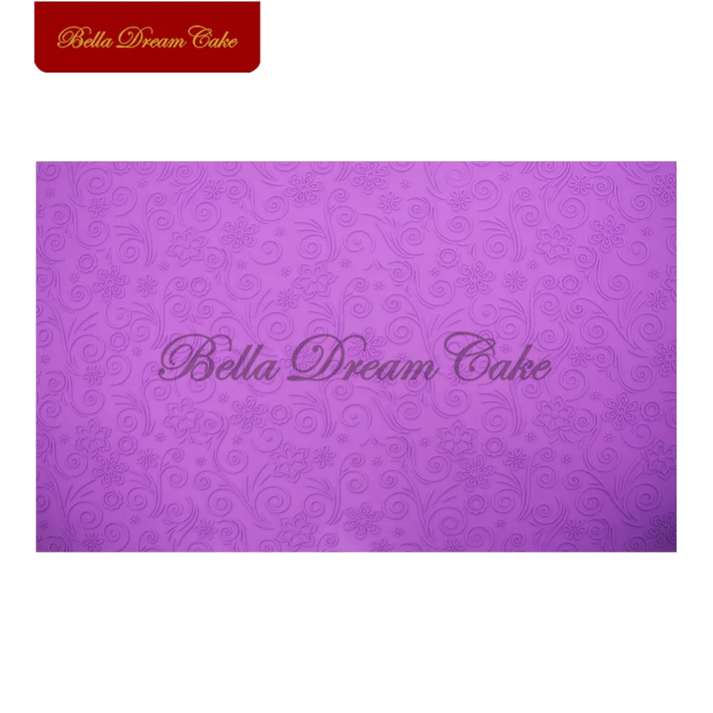 

Flower&Leaf Pattern Large Size Silicone Lace Mat Floral Imprint Textured Embossed Mold Fondant Sugarcraft Cake Decorating Mould