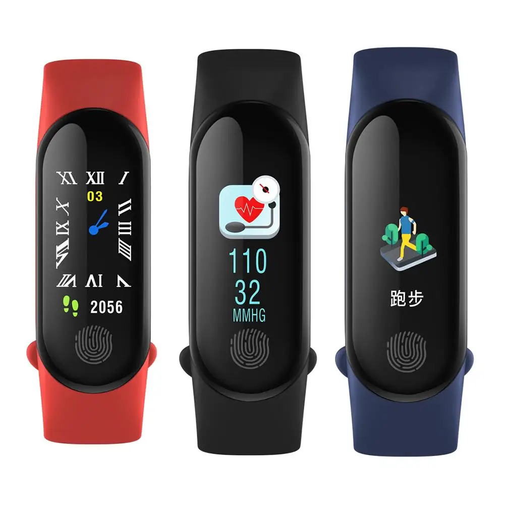 

Heart Rate M3plus Smart Bracelet Sports Pedometer Watch Fitness Wireless Running Walking Wristbands Smart Band