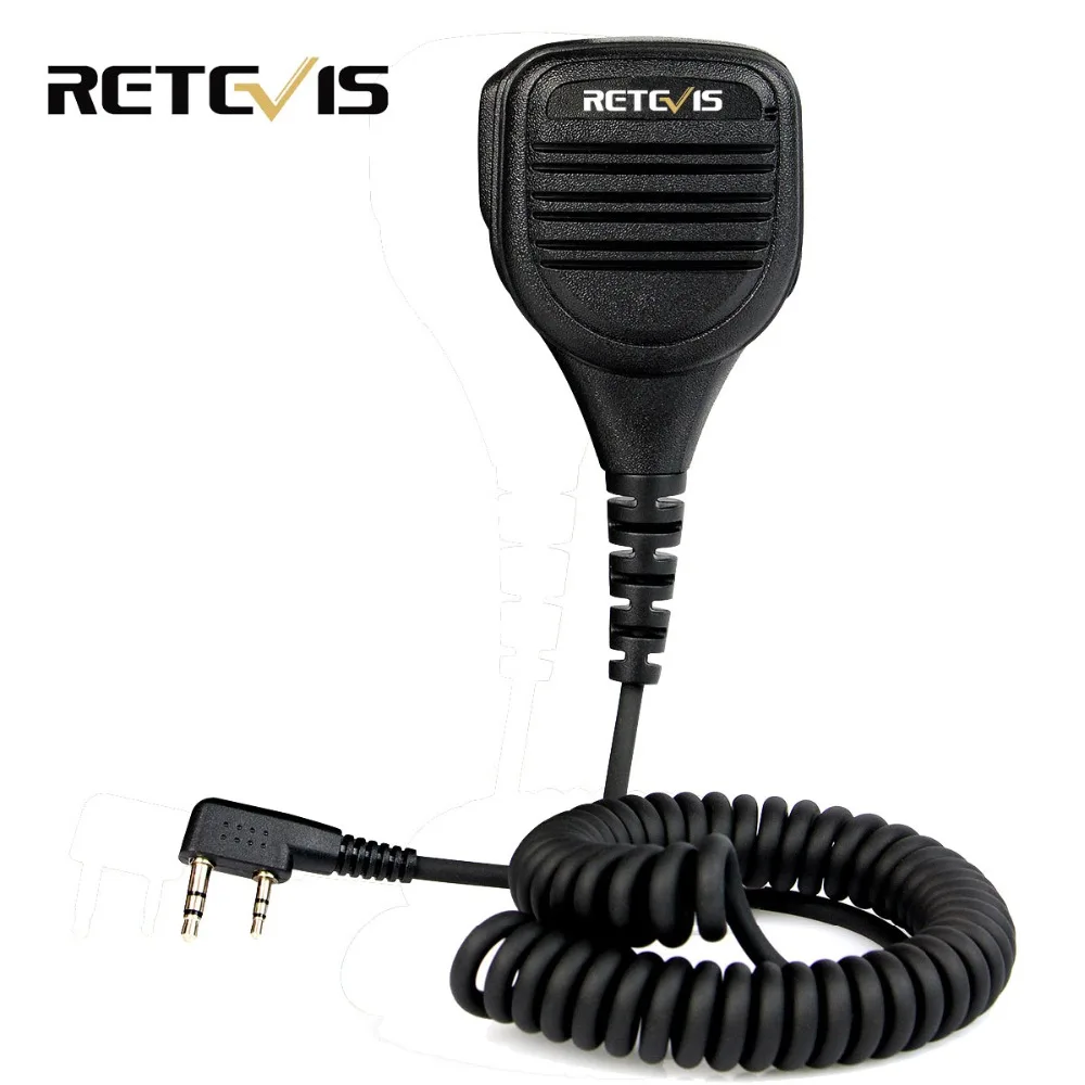 Пульт дистанционного управления Retevis 2 Pin микрофон для RT1/RT3/RT8/RT81 Kenwood TYT Baofeng UV5R cb Radio