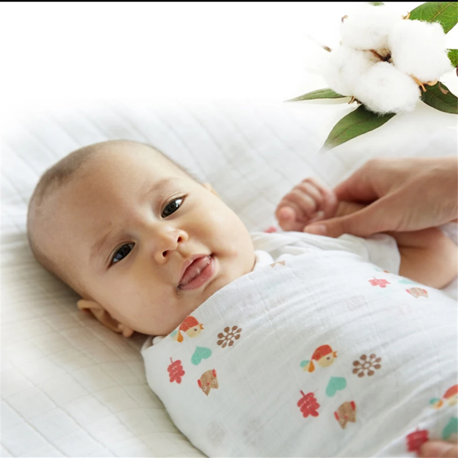 

New Babe Autumn Winter Cotton Newborn Wrap Blanklet Quilted Warm Infants Bags Cartoon Receiving Blanket Baby Quality  50X0028