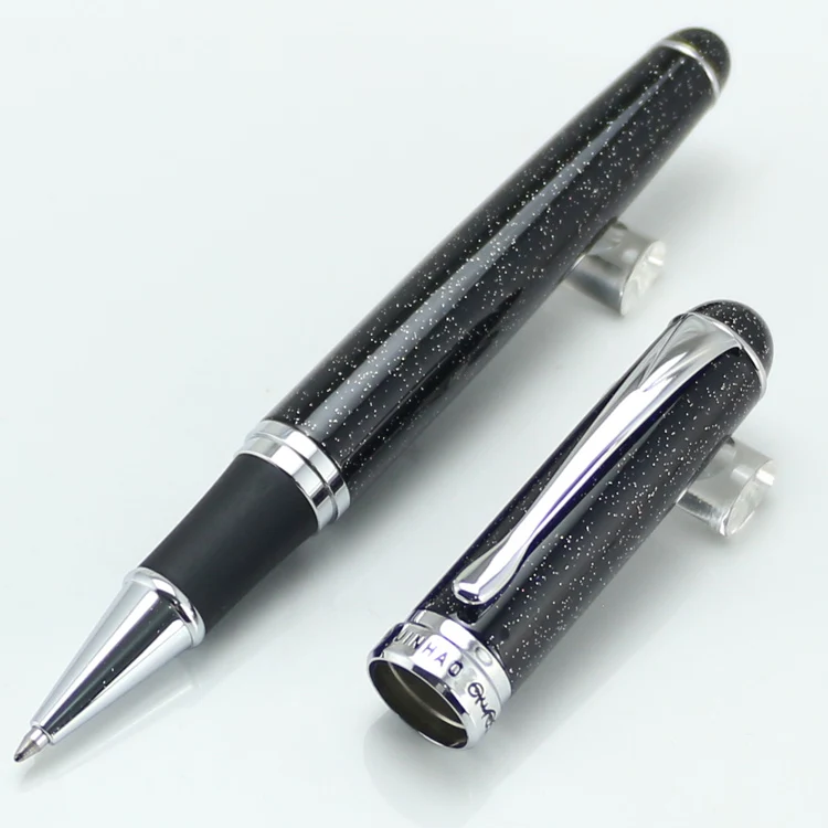 JINHAO 750 черная и серебряная шариковая ручка с разноцветными песками набор канцелярских принадлежностей письменная ручка