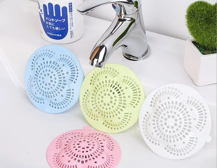 

1PC Creative Flower Silicone Sucker Sink Filter Kitchen Sink Drain Anti-clogged Bathroom Sewer Outfall Hair Filter OK 0531