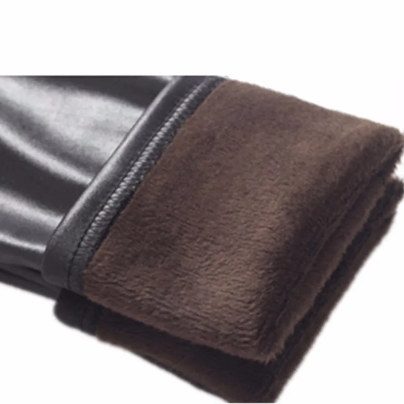 Plus-Size-S-XXXL-Black-Women-Velvet-Warm-Leggings-Autumn-Winter-Fashion-Faux-Leather-Mid-Waist