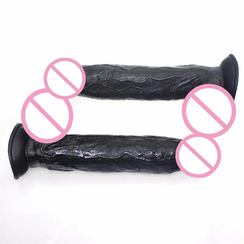 2014-New-Giant-Black-Dildo-Brand-New-TPR-Realistic-34cm-long-7cm-Thick-Big-Female-Masturbation-Dildo-Adult-Sex-Toys-for-Women (4)-1