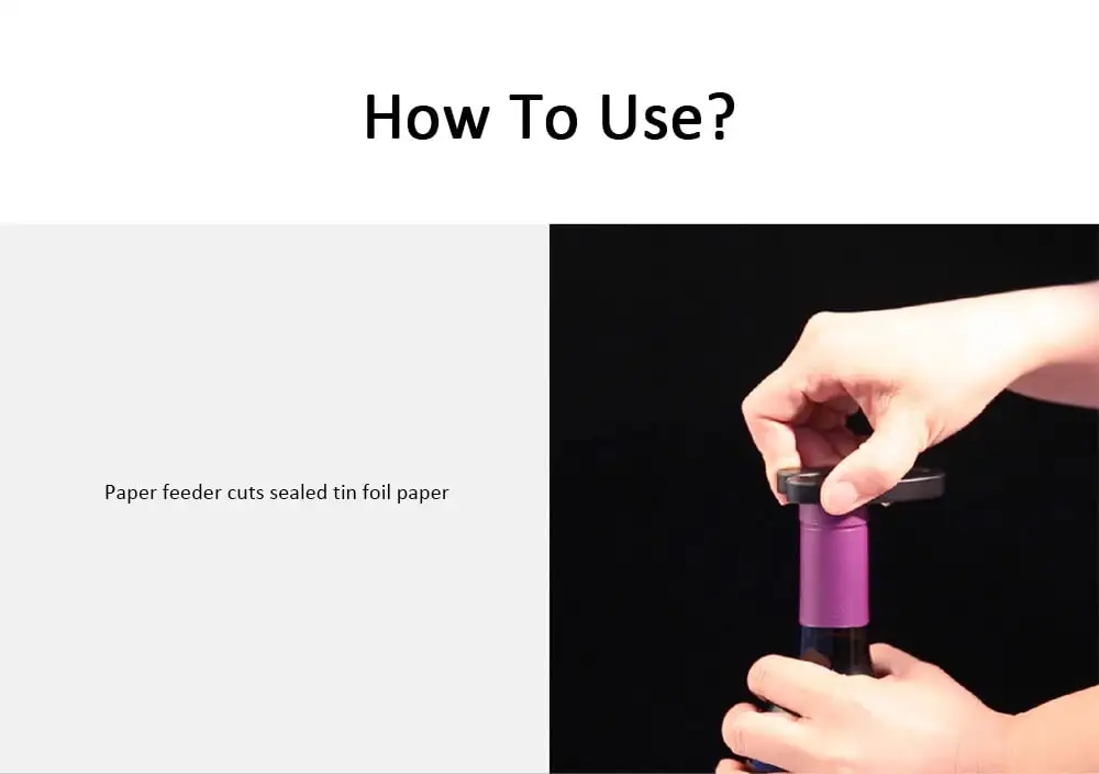 Original Xiaomi Huohou Automatic Wine Bottle Opener Kit Electric Corkscrew With Foil Cutter Automatic Wine Bott