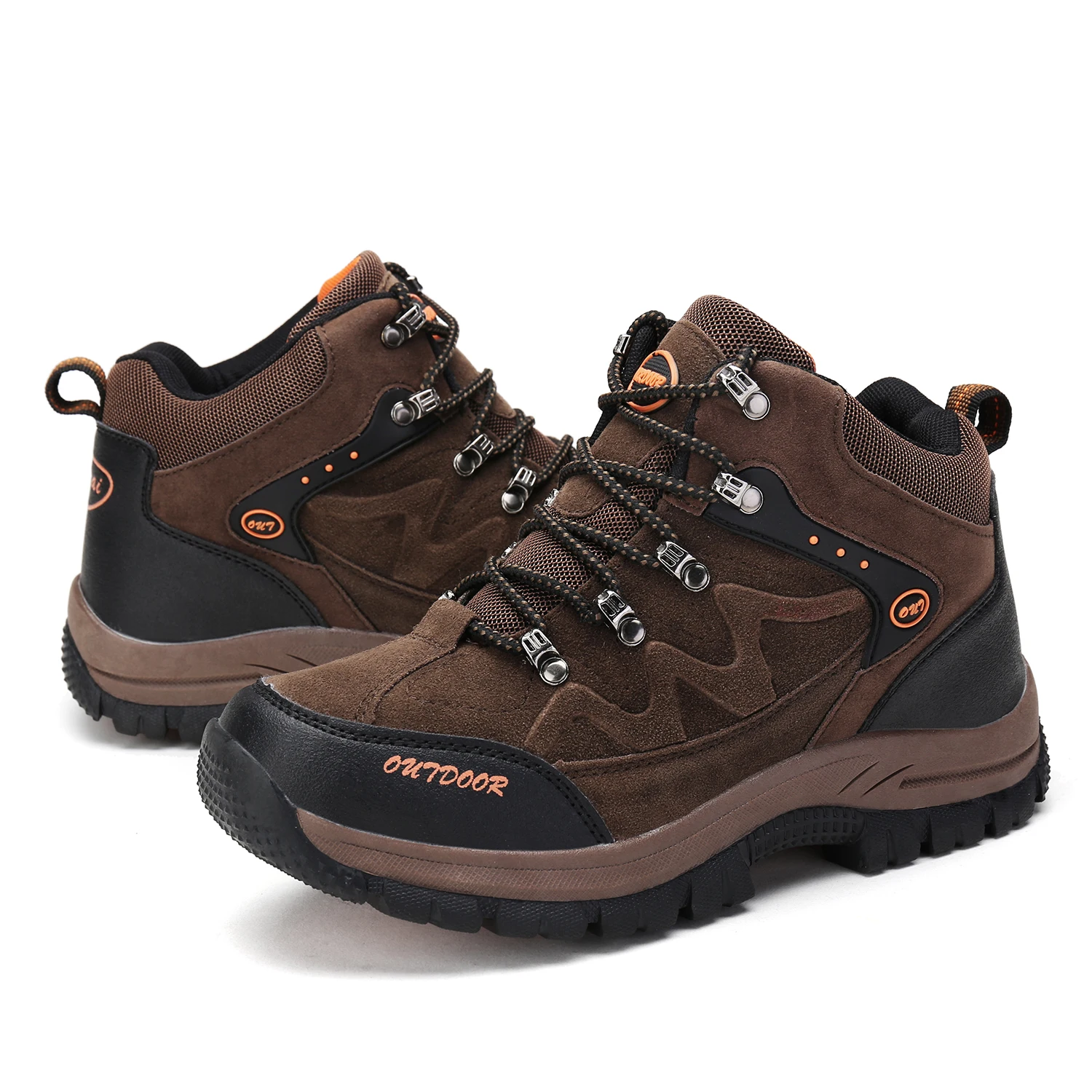 Водонепроницаемые мужские треккинговые ботинки размера плюс 39-48, противоскользящие ботинки для альпинизма, рыбалки, осенние мужские треккинговые ботинки