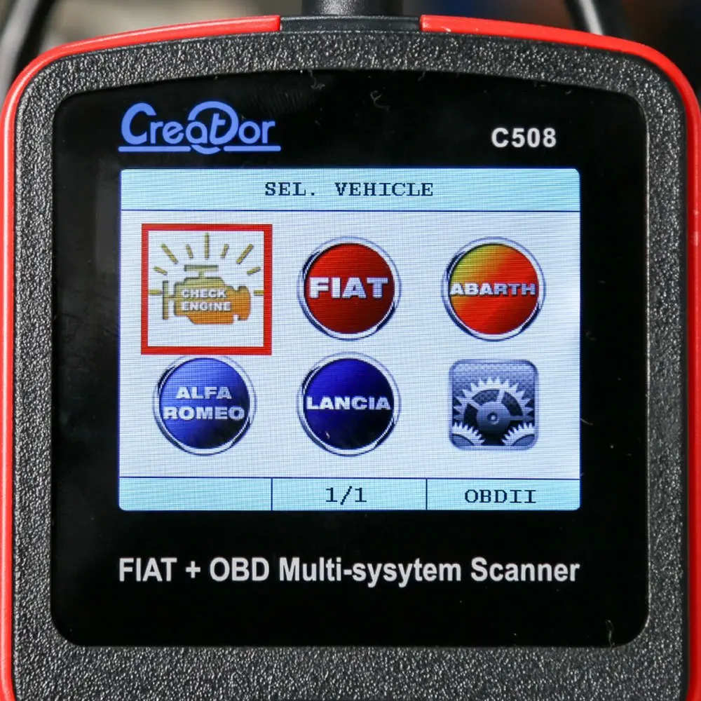Автомобильный сканер Creator C508 OBD 2 кодов OBD2 OBDII для FIAT/Alfa/abrith/Lancia Airbag/ABS автомобильный