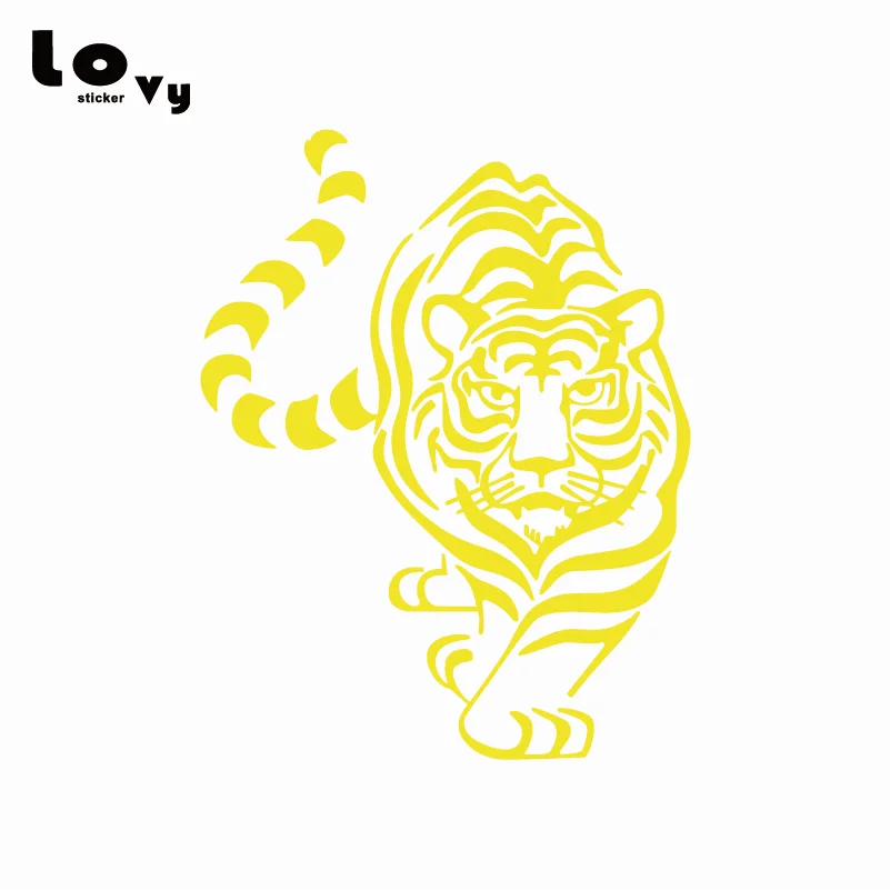 Tiger Cinyl забавная наклейка для автомобилей мультяшная автомобиля с животными