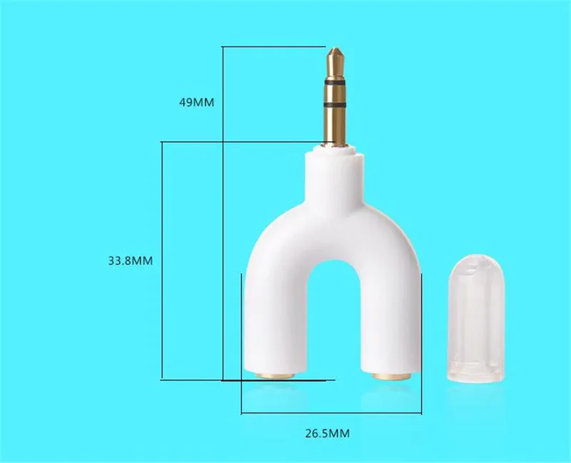 Цветной 3,5 мм адаптер для наушников двойной разъем адаптер штекер стерео наушники сплиттер для ПК/MP3 Смартфон плеер аудио кабели