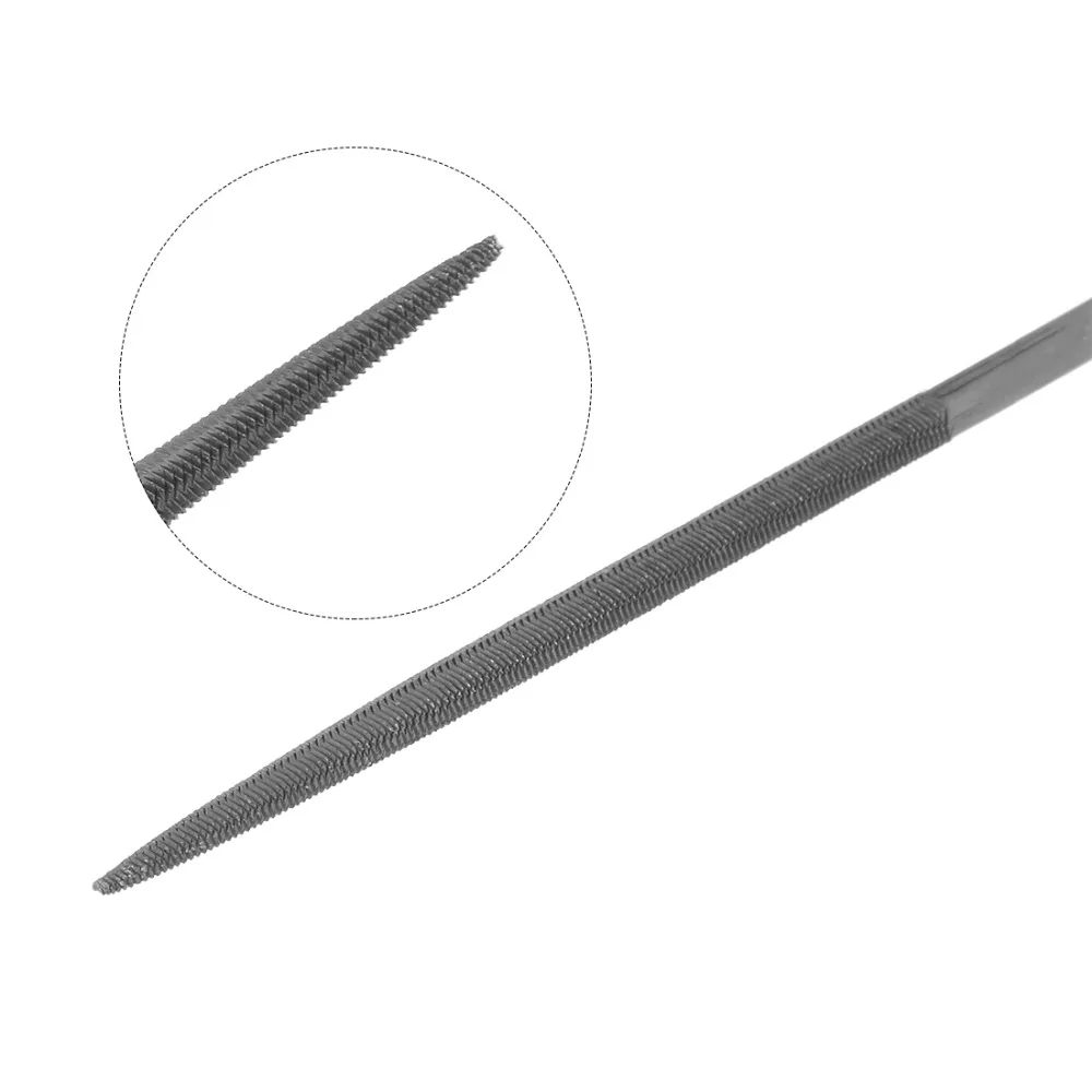 

UXCELL Newest 1 Pcs 4mm x 160mm Second Cut Steel Round Needle File with Plastic Handle,