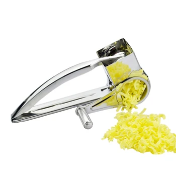 

4PCS Creative Stainless Steel Cheese Rotary Graters Hand-operated Cheese Knife Butter Cutter Chocolate Fruit Vegetable Slicer
