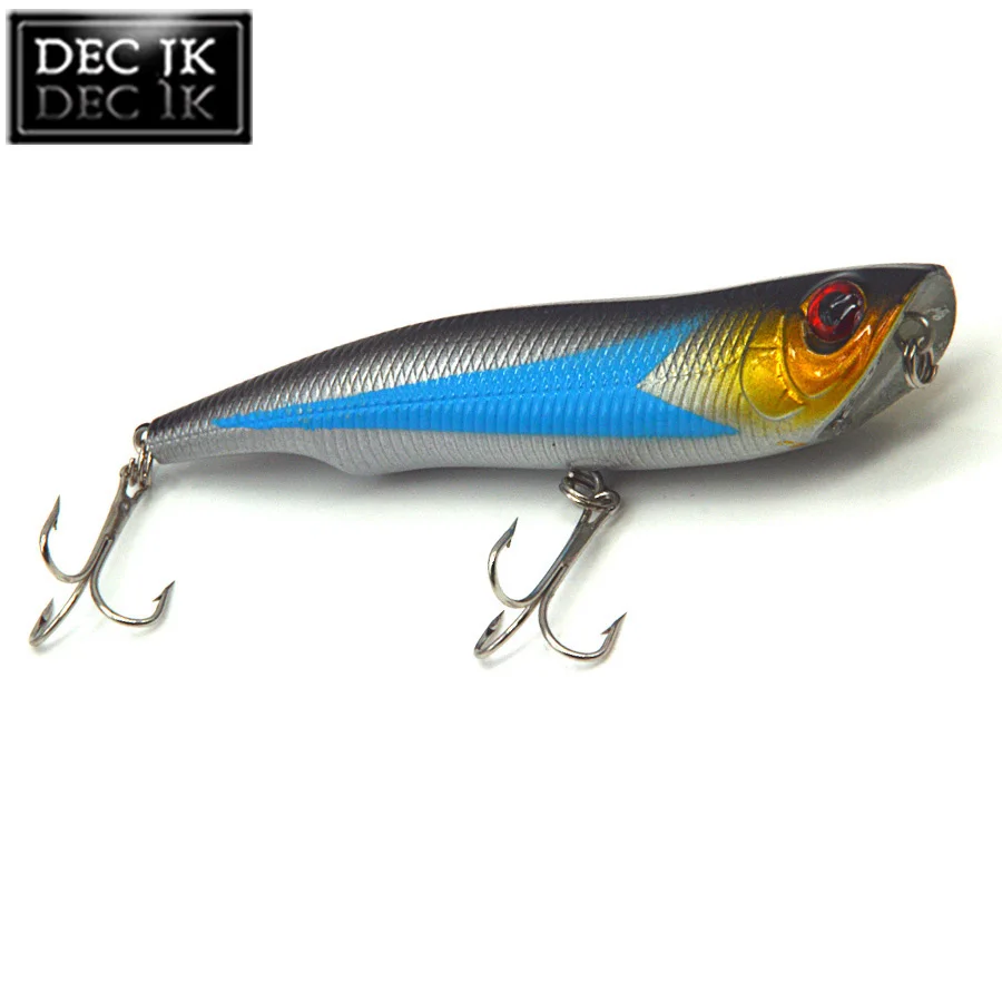 6PCS Pencil Artificial Bait Hard Fishing Lure Float Poper Top Water Floating Swimbait Lures Sea With Hooks Laser Baits Tackle (2)