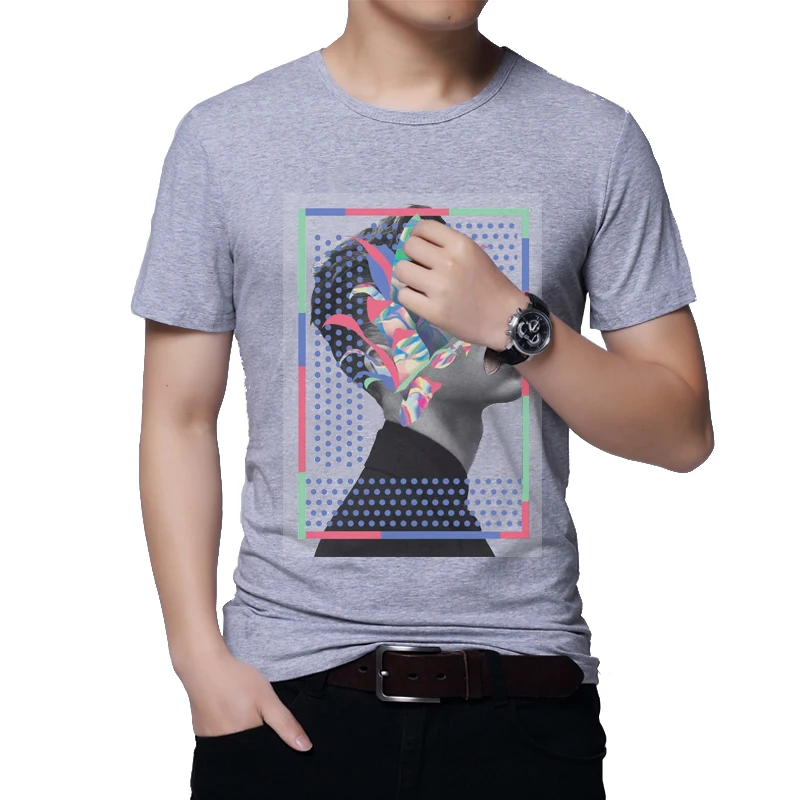 

BROWON Brand Summer 2019 Fashion Short Sleeve Cotton T Shirt Men O-neck Cool Characters Print Tshirt Men Clothes 2019