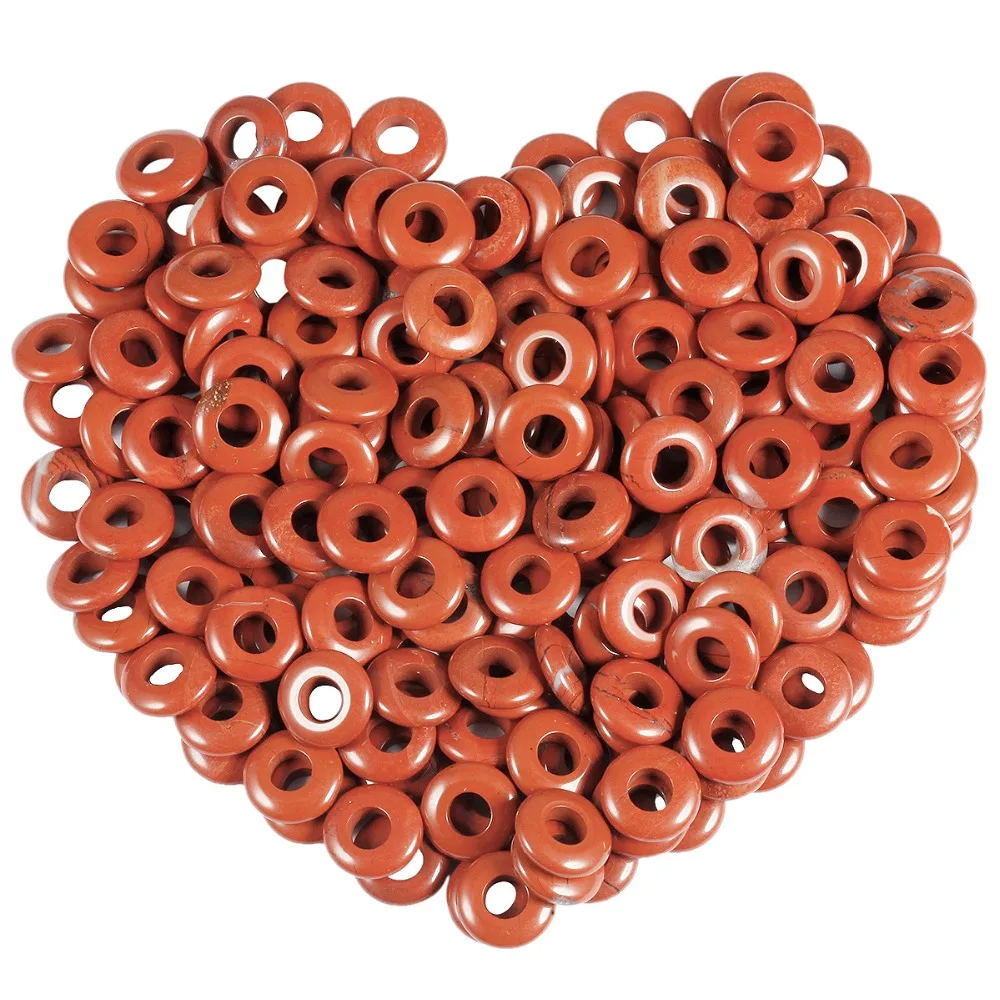 TUMBEELLUWA 1Lot (20Pc) 14x4mm Rondelle Stone Large Hole Loose Beads fit European Bracelet Jewelry Making