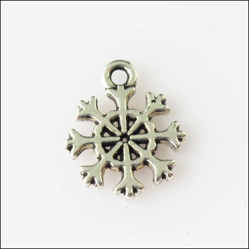 

New 25Pcs Tibetan Silver Tone Tiny Snowflake Flower Charms Pendants 11x13mm