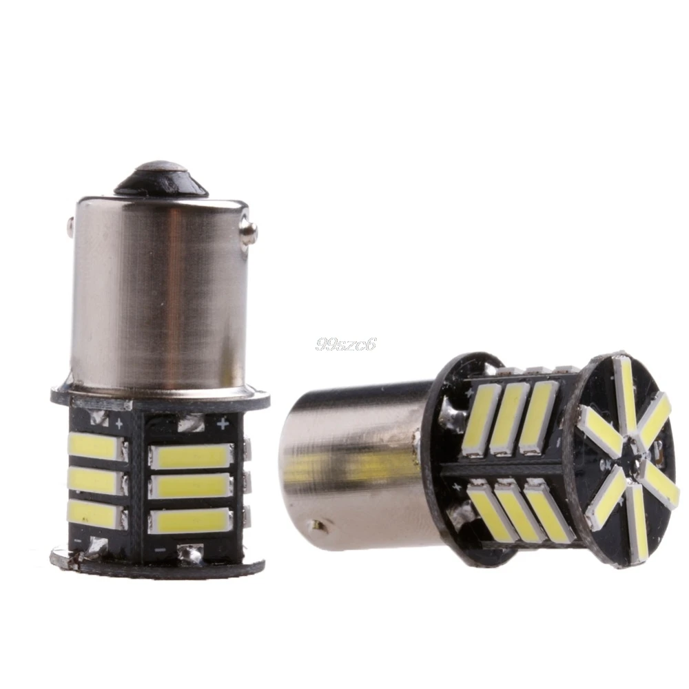 

2x Canbus No Error White LED Tail Backup Reverse Light Bulb BA15S 1156 7506 P21W