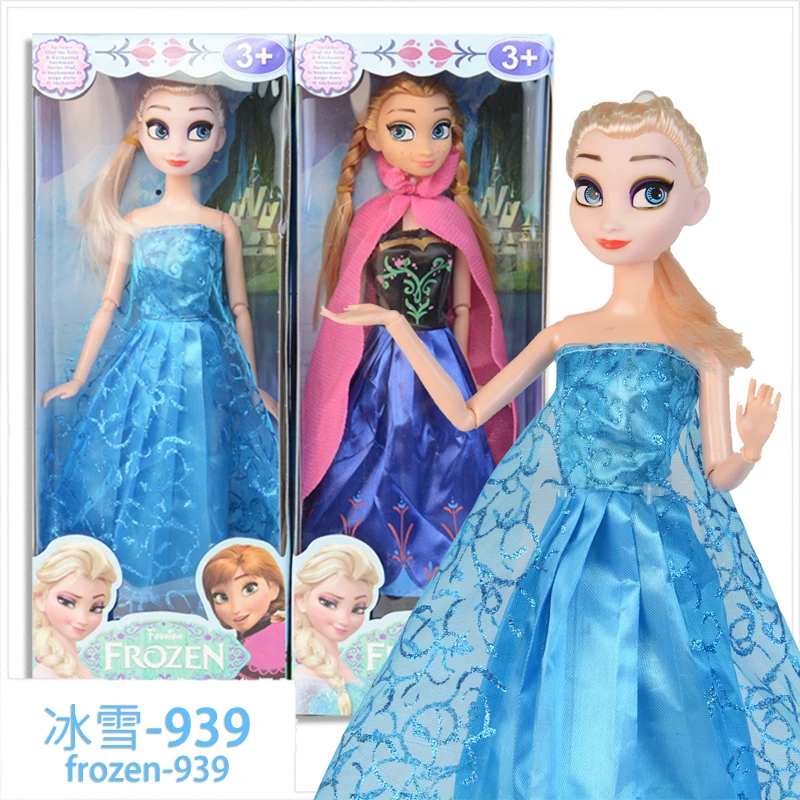 

1pcs/set Disney Frozen Cartoon princess doll handmade dress up Action Aisha Ana Lovely Toy Model For kid birthday gift