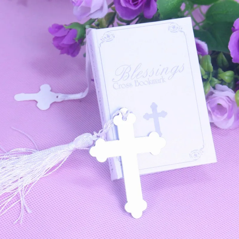 10 шт Серебряный Крест закладки свадебные сувениры Свадебный boda Baby Shower первые подарки для причастия сувениры Recuerdos Para Bautizo