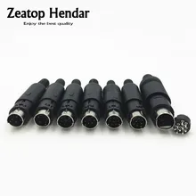 1 шт. мини 3 4 5 6 7 8 9 Pin Din штекер с пластиковым адаптер рукоятки пайки кабели DIY разъем