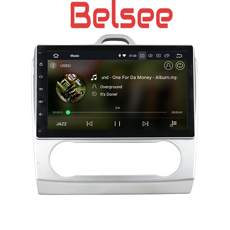 Belsee 10,1 дюймов экран Радио 2 din Android 8,0 головное устройство dvd gps навигация стерео аудио HD для Ford Focus AT 2 3 mk2 2006-2011