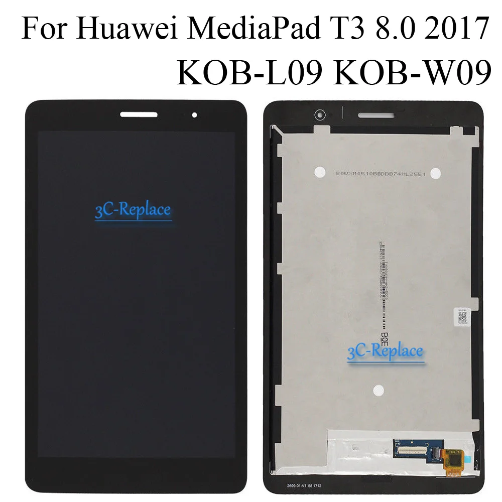 

For Huawei Honor Play Meadiapad 2 KOB-L09 MediaPad T3 KOB-W09 Mediapad T3 8.0 LTE 8" LCD Display with Touch Screen Digitizer