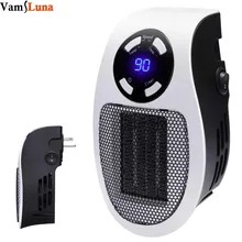 Chauffe-mur en céramique à brancher, Mini appareil de chauffage Portable avec température réglable, minuterie et affichage à LED, pour bureau