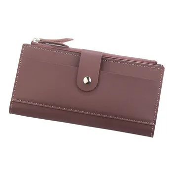 

Women Leather Coin Purse Key Wallet New Fashion Zipper Long Multi slot fold Clasp Coin Purse Mini Handbag Card Holders Purse