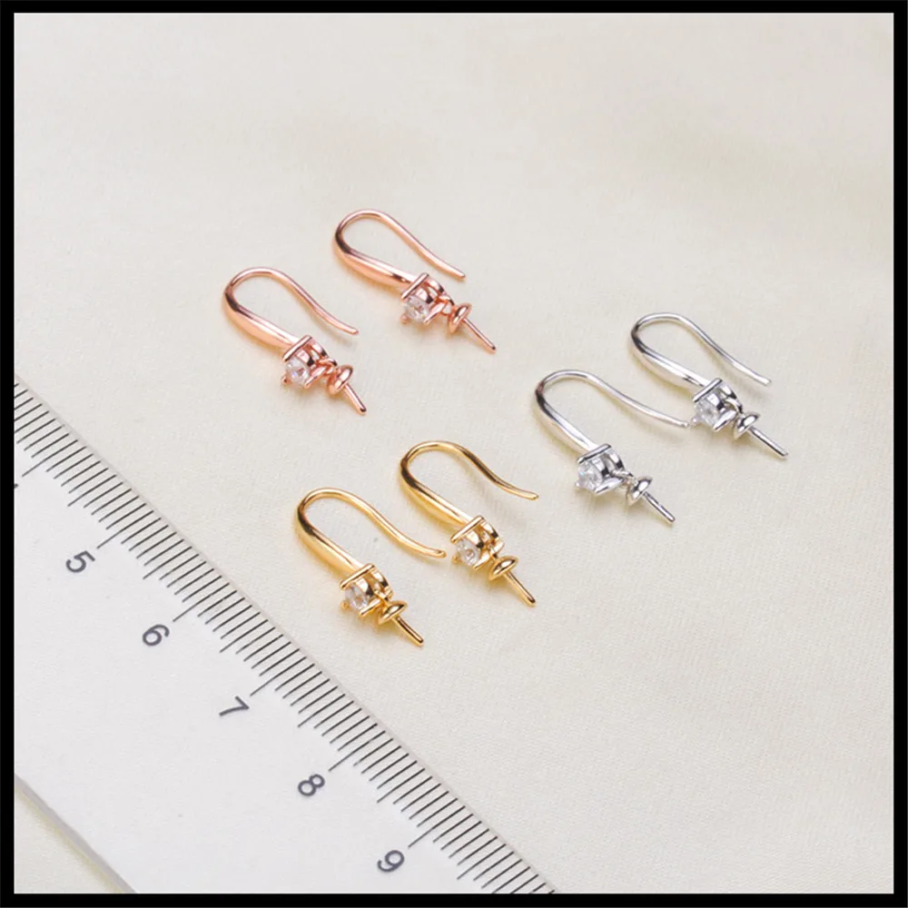 Earrings Mount Pearl Accessories 925 Silver Jewelry DIY making No | Украшения и аксессуары