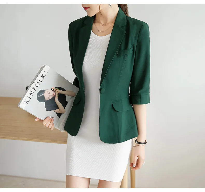 Cena J60742 moda nowy mały garnitur Blazer na co dzień Plus Size kobiety blezery i kurtki