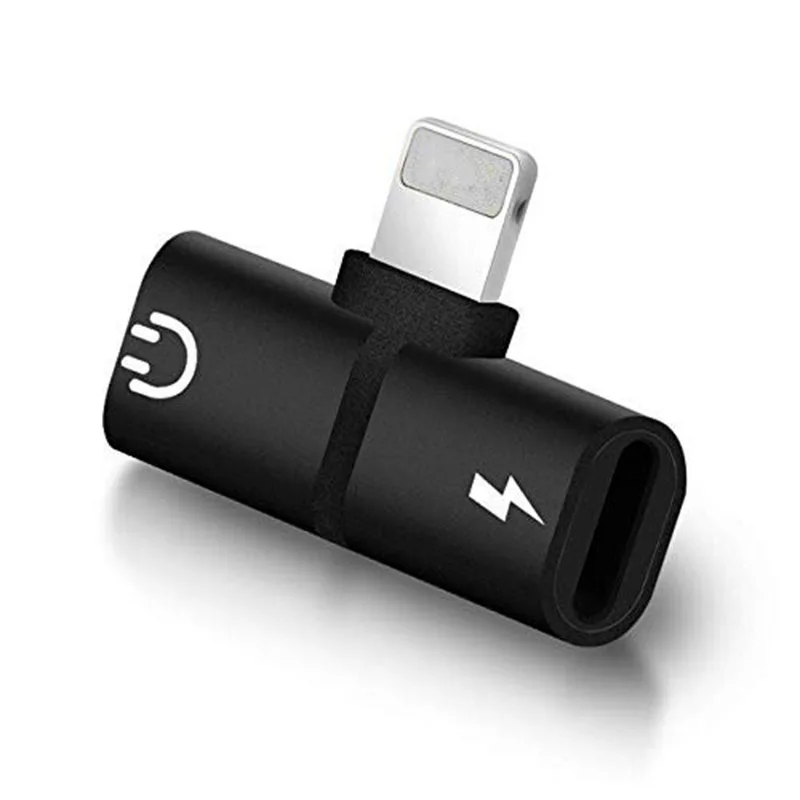 Dual 2in 1 for iPhone X Adapter Charging Adapter For iPhone 8 7 Plus X IOS 10.3 11 Charger Splitter Headphone Adapter Converter