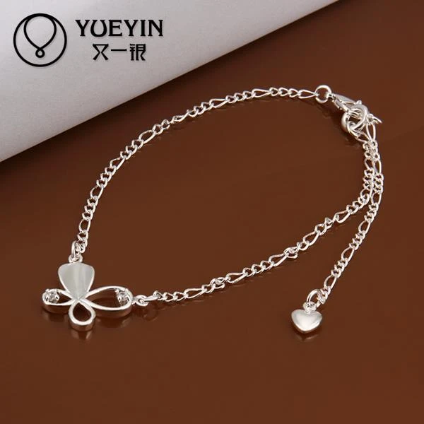 Tobilleras chapadas en plata para mujer, sandalias descalzas, joyería al por mayor, pulseras de tobillo cadena de pie|silver plated anklets|fashion ankletwholesale anklet - AliExpress