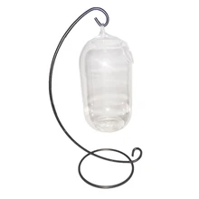 Висячая стеклянная Цветочная Ваза Бутылка гидропонный Террариум контейнер с подставкой L