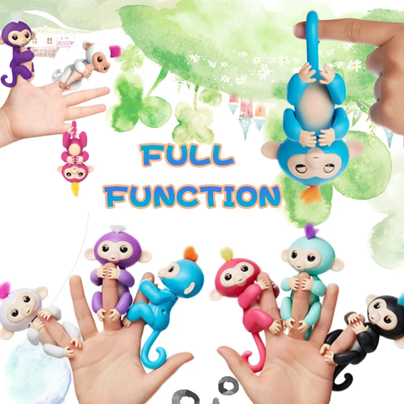 happy monkey pack Finger baby Monkey Rose Interactive Baby Pet Intelligent Toy Tip Monkey Smart Electronic Pet finger monkey
