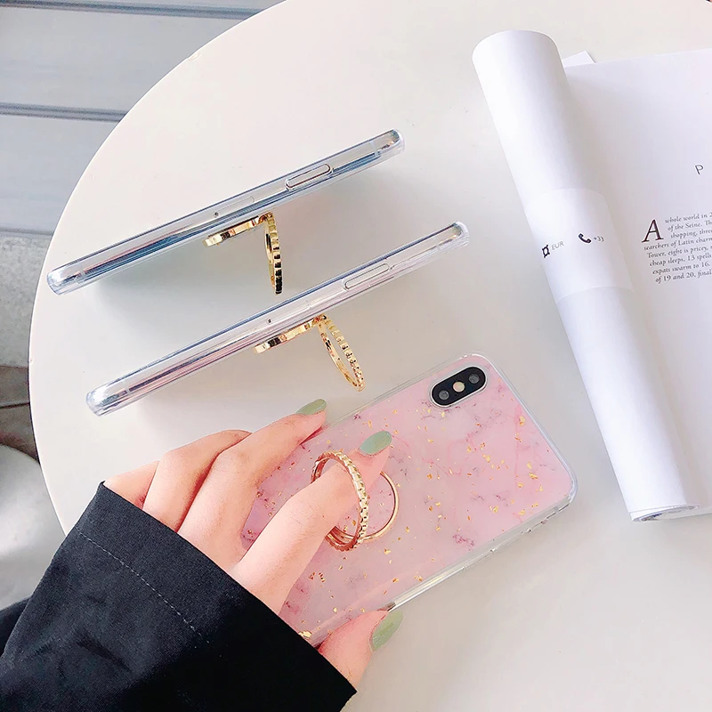 Золото Фольга Bling Мрамор чехол для телефона iPhone 7 8 6s плюс AKBKTII XS Max XR мягкий блеск TPU