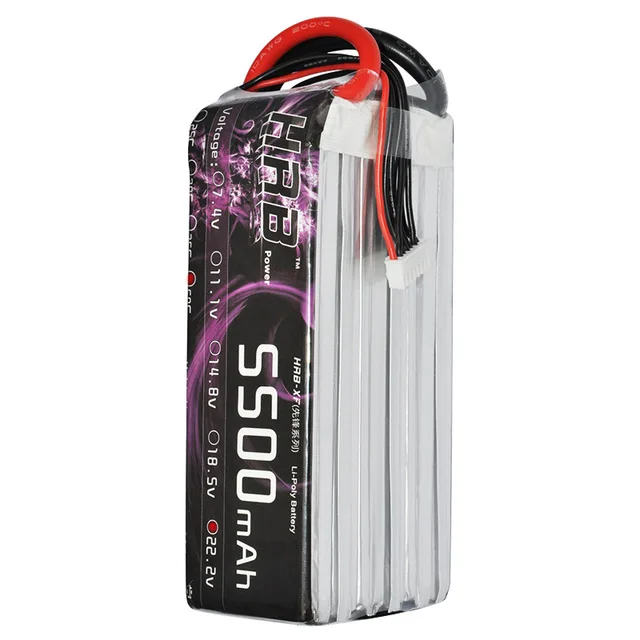 2017 DXF Good Quality HRB Lipo Battery 22 2V 5500mah 50C 100C For Remote Control Helicopters