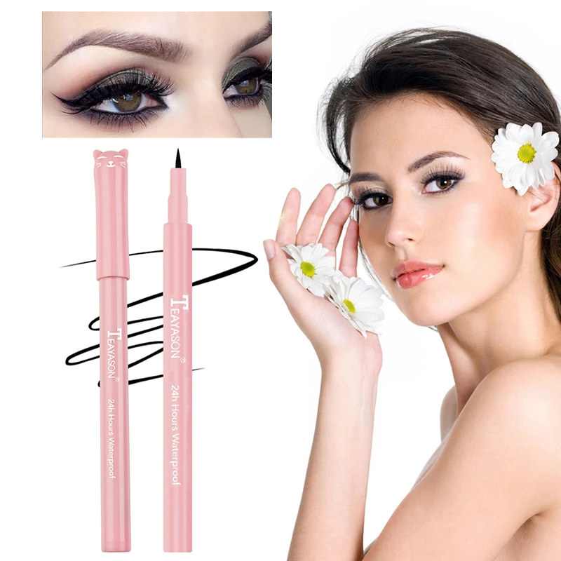 

Hot Waterproof and Sweat Long Lasting Easy To Wear Solid Not Blooming Eyeliner New Cute Pink Professional Eyeliner Gel Pen TSLM1