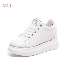 2019 Hidden Heels Women Platform Wedge Sneakers Ladies Leather Golden Silver White Shoes Female Krasovki Tenis Feminino Casual цена 2019 Hidden Heels Women Platform Wedge Sneakers Ladies Leather Golden Silver White Shoes Female Krasovki Tenis Feminino Casual цены онлайн
