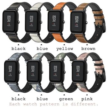 

20mm Leather Strap for Xiaomi Huami Amazfit GTS Smart Watch Bracelet for Xiaomi Amazfit BIP BIT Band Strap Genuine Leather Belt